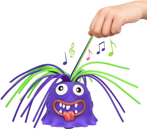 Schreien Monsterspielzeug, 1 Haarziehendes Zappelspielzeug, Entlüftungsspielzeug, Lustige Sensorische Spielzeuge, Lila Hair Pulling Toy, Stressabbau Spielzeug für Kinder und Erwachsene von KATELUO