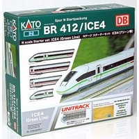 KATO K10960 N 4-tlg. Startset Klimaschützer ICE4 mit Gleis-Oval und Trafo, DB AG, Ep. VI von KATO