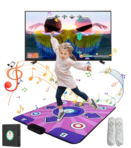 KAXIMON Einzel-Tanzmatte für Fernseher, rutschfeste Flanell-Tanzmatte mit chinesischem Kung-Fu-Lernen, kabellose Tanzmusik-Spielmatten für Kinder, Erwachsene, Jungen und M?dchen von KAXIMON