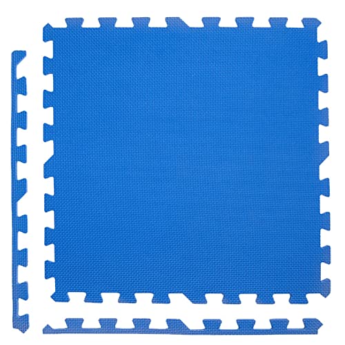 30 Stück Schaumstoff-Spielmatte, Bunte Puzzle-Spielmatte, Dicke ca. 1 cm, Schaumstoff-Puzzle-Bodenmatte mit Rand, weiche ineinandergreifende Fliesen für Fitnessstudio, Spielzimmer (Farbe: Du von KAYEF