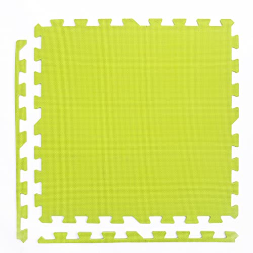 30 Stück Schaumstoff-Spielmatte, Bunte Puzzle-Spielmatte, Dicke ca. 1 cm, Schaumstoff-Puzzle-Bodenmatte mit Rand, weiche ineinandergreifende Fliesen für Fitnessstudio, Spielzimmer (Farbe: He von KAYEF