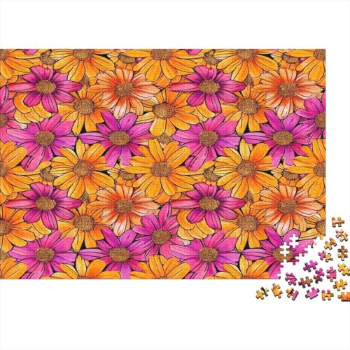 Blumen-Puzzle für Erwachsene, Kinder, Spielzeug, geistiges Spiel, Lernspiel für Erwachsene, Kinder, Stressabbau, Heimdekoration, Puzzle, hochwertig und langlebig, 1000 Teile (75 x 50 cm) von KAYZTGSDA