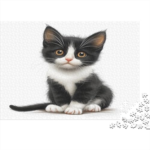 Katze, 1000 Teile für Erwachsene, schwierige, harte Puzzles für Premium-Karton, präzises ineinandergreifendes Puzzle, tolles Geschenk für alle Altersgruppen, 1000 Teile (75 x 50 cm) von KAYZTGSDA