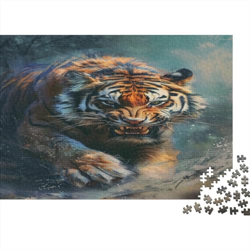 Tiger Puzzlespiel 1000 Teile Jigsaw Puzzle 1000 Puzzle FüR Erwachsene Kinder Senioren Erwachsenen Puzzlespiel Puzzel 1000pcs (75x50cm) von KAYZTGSDA