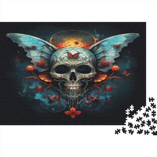 Totenkopf-Puzzle, 1000 Teile für Erwachsene, 1000 Teile, Puzzle, Familienaktivitäten, Lernspiele, Premium & langlebig, für Stressabbau, 1000 Teile (75 x 50 cm) von KAYZTGSDA