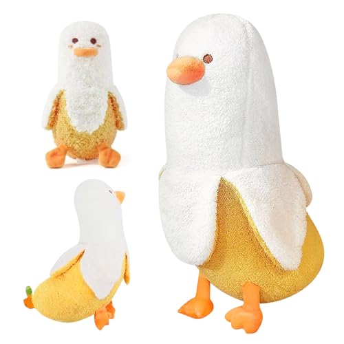 KBIBCK 50cm Cute Banana Duck Plush Toy, Banane Ente Stofftier, Bananen Plüschtier, Bananen Enten Plüschtier, Bananen-Stofftier, Plüschtier Banane Ente Stofftier, Geschenk für Kinder Mädchen Jungen von KBIBCK