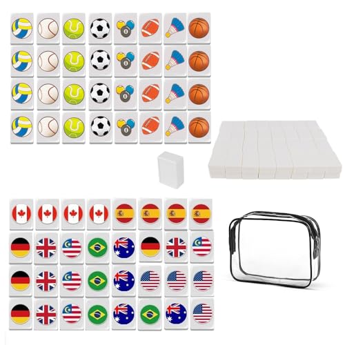 KBIBCK 65 Blöcke Seaside Escape Spiel, 30mm Escape Spiel Blöcke, Seaside Escape Game Blocks Mahjong mit Aufkleber, National Flag Pattern Mahjong, Mini Mahjongs Set für Familie Reise Spiel Partytreffen KBIBCK 65 Blöcke Seaside Escape Spiel, 30mm Escape Spiel Blöcke, Seaside Escape Game Blocks Mahjong mit Aufkleber, National Flag Pattern Mahjong, Mini Mahjongs Set für Familie Reise Spiel Partytreffen von KBIBCK