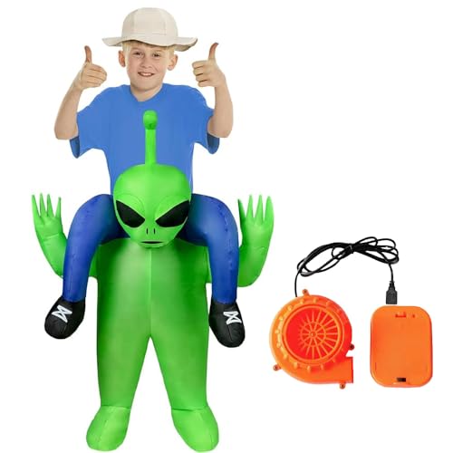 KBIBCK Aufblasbares Alien Kostüm Kinder, Grün Aufblasbare Kostüme, Karneval Halloween Kostüm Cosplay für Party KBIBCK Aufblasbares Alien Kostüm Kinder, Grün Aufblasbare Kostüme, Karneval Halloween Kostüm Cosplay für Party von KBIBCK