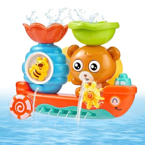 KBIBCK Badespielzeug, Badewannenspielzeug, Wasserspielzeug Kinder, Bär und Bee, Babyspielzeug Geschenk, für Jungen und Mädchen Geburtstag ab 2 3 4 5 6 Jahre von KBIBCK