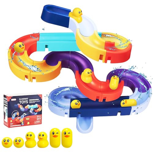 KBIBCK Badewannenspielzeug, Badespielzeug, Murmelbahn Badewanne Wasserspielzeug Kinder, Badewannen Spielzeug, Baby Badespielzeug, Badewannenspielzeug Kinder für Kleinkinder und Babys ab 3 Jahren von KBIBCK