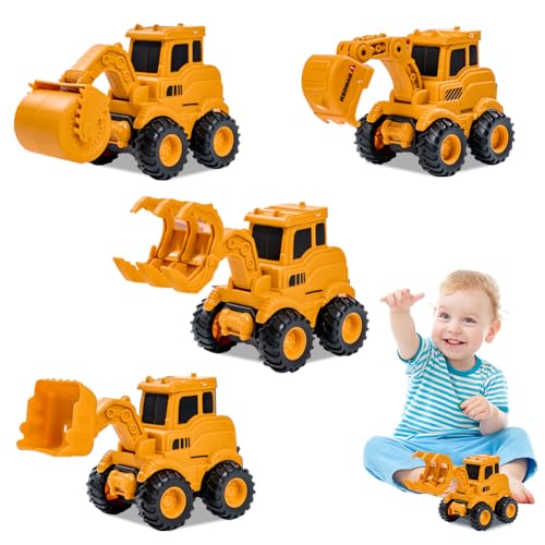 KBIBCK Baufahrzeuge Spielzeug, 4 Stück Sandspielzeug Bagger Sandkasten, Sandkasten Spielzeug, Traktor Bulldozer Diecast Vehicle, Kinder Baustellenfahrzeuge, Bagger, Für Kinder Ab 3 4 5 Jahr KBIBCK Baufahrzeuge Spielzeug, 4 Stück Sandspielzeug Bagger Sandkasten, Sandkasten Spielzeug, Traktor Bulldozer Diecast Vehicle, Kinder Baustellenfahrzeuge, Bagger, Für Kinder Ab 3 4 5 Jahr von KBIBCK