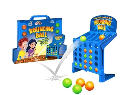 KBIBCK Bouncing Ball Tischspiel, Bounce Off Game, Desktop Bouncing Toy 4 Shots, Jumping Ball Tabletop Ping Pong Spielballspiel, Desktop Bounce Ballspiel für Familie und Party von KBIBCK