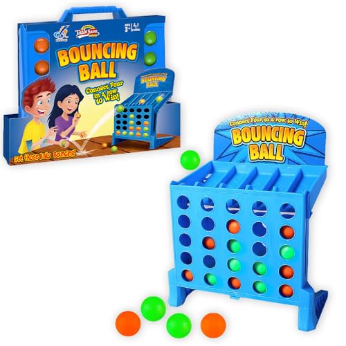 KBIBCK Bouncing Ball Tischspiel, Bounce Off Game, Desktop Bouncing Toy 4 Shots, Jumping Ball Tabletop Ping Pong Spielballspiel, Desktop Bounce Ballspiel für Familie und Party von KBIBCK