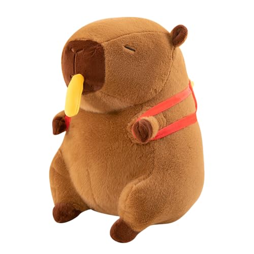 KBIBCK Capybara Plüschtier, 25 cm Capybara Kuscheltier, Niedlichen Capybara Plushies, Cartoon Capybara Kuscheltier mit Pommes, Plüschtier Wasserschwein Kuscheltier Stofftier Plüschtier für Kinder KBIBCK Capybara Plüschtier, 25 cm Capybara Kuscheltier, Niedlichen Capybara Plushies, Cartoon Capybara Kuscheltier mit Pommes, Plüschtier Wasserschwein Kuscheltier Stofftier Plüschtier für Kinder von KBIBCK