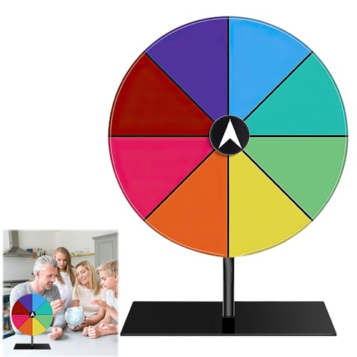 KBIBCK Glücksrad zum Drehen, 20cm 8 Slots Glücksrad Spielzeug, Spinning Prize Wheel, Für Lotteriespiele Wortspiele Karneval Party Karneval von KBIBCK