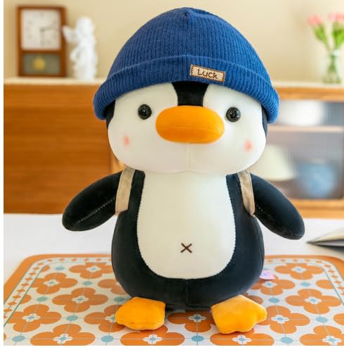 KBIBCK Kuscheltier Pinguin Plüschtier, Pinguin Stofftier Plüschtier, Squishmallow Pinguin Geschenk, Pudgy Penguins Plush, Für Mädchen Jungen (Blau Plüschpinguin 23cm) von KBIBCK