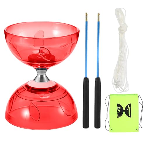 KBIBCK LED Diabolo Freiläufer mit Kugellager Dreifache Lagerung Set, Diabolo Jonglier Set, Freilauf Zirkus Jonglierspielzeug, für Kinder Erwachsene, Anfänger Profis KBIBCK LED Diabolo Freiläufer mit Kugellager Dreifache Lagerung Set, Diabolo Jonglier Set, Freilauf Zirkus Jonglierspielzeug, für Kinder Erwachsene, Anfänger Profis von KBIBCK