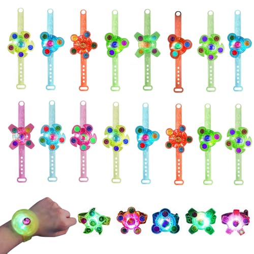 KBIBCK LED Light Up Fidget Spinner Armbänder, 24 Stück LED Fidget Spinner Armbänder, Glow in the Dark Party Supplies, Glow in the Dark Fidget Party Favors Gifts for Kids Kids Birthday Halloween Partys KBIBCK LED Light Up Fidget Spinner Armbänder, 24 Stück LED Fidget Spinner Armbänder, Glow in the Dark Party Supplies, Glow in the Dark Fidget Party Favors Gifts for Kids Kids Birthday Halloween Partys von KBIBCK