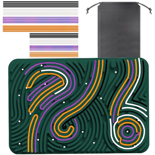 KBIBCK Sensorik Activity Board, 29.5x20cm Sensory Activity Board, Sensorisches Aktivitätsbrett, Silikon Fidget Toys zur Stressabbau, Sensorisches Spielzeug mit Stäbe für Kinder ab 3 Jahr & Erwachsene von KBIBCK