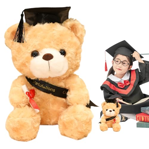 KBIBCK Teddybär Plüschtier, Examensbär, Personalisierter Abschluss-Teddybär, Teddy Plüschbär mit Diplom & Doktorhut für Mädchen Jungen Bachelor Abschluss Geschenk Bestandene Prüfung Geschenk,Hellbraun KBIBCK Teddybär Plüschtier, Examensbär, Personalisierter Abschluss-Teddybär, Teddy Plüschbär mit Diplom & Doktorhut für Mädchen Jungen Bachelor Abschluss Geschenk Bestandene Prüfung Geschenk,Hellbraun von KBIBCK