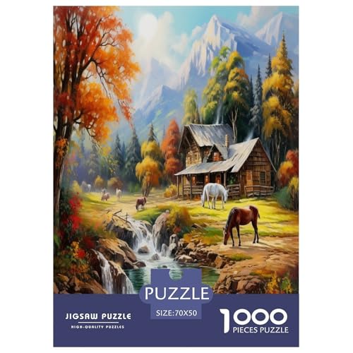Berghütte Puzzle 1000-teilige Schwer Puzzle Spielzeug Pädagogisches Spiel Impossible Herausforderungsspielzeug Für Erwachsene Und Kinder in Bewährter 70x50cm/1000pcs Berghütte Puzzle 1000-teilige Schwer Puzzle Spielzeug Pädagogisches Spiel Impossible Herausforderungsspielzeug Für Erwachsene Und Kinder in Bewährter 70x50cm/1000pcs von KBLDYAFB