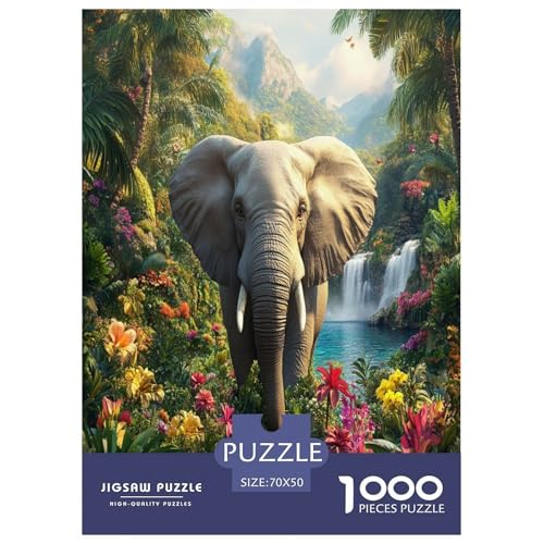 Elefanten Puzzle 1000 Teile Schwer Puzzle Spielzeug Pädagogisches Spiel Impossible Herausforderungsspielzeug Für Erwachsene Und Kinder in Bewährter 70x50cm/1000pcs Elefanten Puzzle 1000 Teile Schwer Puzzle Spielzeug Pädagogisches Spiel Impossible Herausforderungsspielzeug Für Erwachsene Und Kinder in Bewährter 70x50cm/1000pcs von KBLDYAFB
