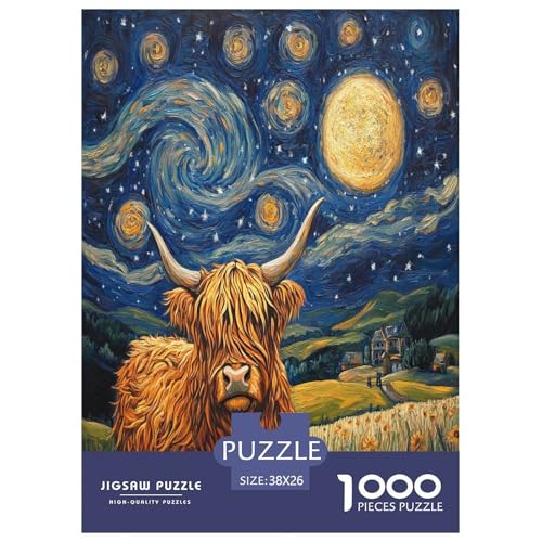 Highland Rinder Puzzles 1000 Teile Schwer Puzzle Spielzeug Lernspiel Impossible Herausforderungsspielzeug Für Erwachsene Und Kinder in Bewährter 38x26cm/1000pcs Highland Rinder Puzzles 1000 Teile Schwer Puzzle Spielzeug Lernspiel Impossible Herausforderungsspielzeug Für Erwachsene Und Kinder in Bewährter 38x26cm/1000pcs von KBLDYAFB
