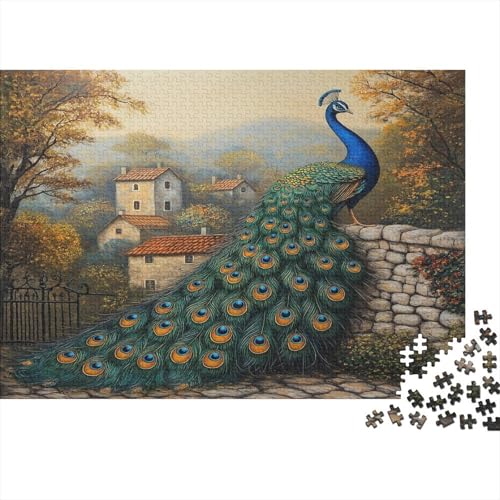 Pfau Puzzlespiel 1000 Teile Erwachsene -Puzzle 1000 Stück Spiel Puzzles Für Erwachsene Kinder Puzzle Erwachsenen Puzzlespiel Puzzel 1000pcs (75x50cm) von KBLDYAFB