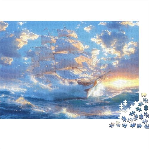 Segelboot Puzzle 1000 Teile Puzzle Für Erwachsene Und Kinder Ab 14 Jahren Puzzel 1000pcs (75x50cm) von KBLDYAFB