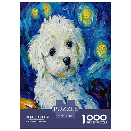 West Highland Weißer Terrier Puzzles 1000 Teile Schwer Puzzle Spielzeug Pädagogisches Spiel Impossible Herausforderungsspielzeug Für Erwachsene Und Kinder Ab 12 Jahren 38x26cm/1000pcs West Highland Weißer Terrier Puzzles 1000 Teile Schwer Puzzle Spielzeug Pädagogisches Spiel Impossible Herausforderungsspielzeug Für Erwachsene Und Kinder Ab 12 Jahren 38x26cm/1000pcs von KBLDYAFB