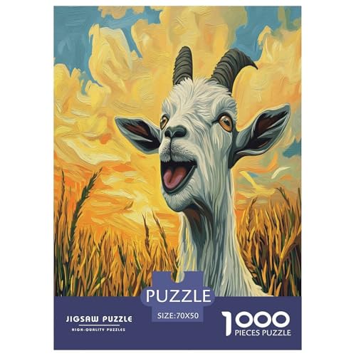 Ziege Puzzle 1000-teilige Schwer Puzzle Spielzeug Pädagogisches Spiel Impossible Herausforderungsspielzeug Für Erwachsene Und Kinder in Bewährter 70x50cm/1000pcs Ziege Puzzle 1000-teilige Schwer Puzzle Spielzeug Pädagogisches Spiel Impossible Herausforderungsspielzeug Für Erwachsene Und Kinder in Bewährter 70x50cm/1000pcs von KBLDYAFB