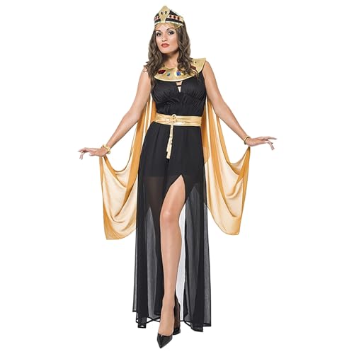 KBOPLEMQ Damen Ägypten Göttin Kostüm Pharao Faschingskostüme Oktoberfest Faschingsparty Cosplay Karneval Kostüm Cosplay Halloween Party Karneval Fastnacht Kleid für Erwachsene Trachtenkleid von KBOPLEMQ
