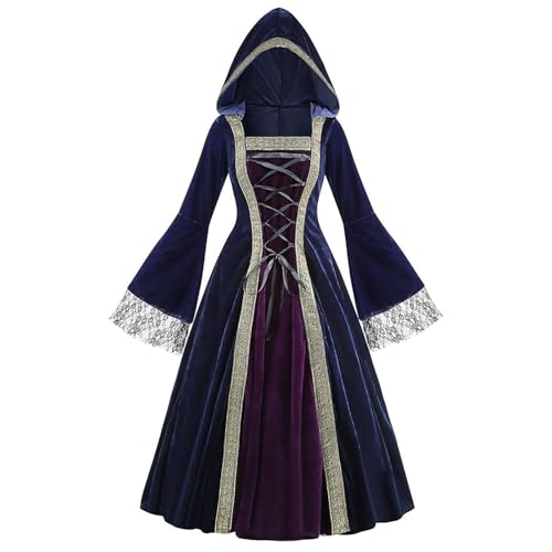 KBOPLEMQ karneval kostüm damen Mittelalter Kleidung Damen samtkleid lang samt Kleid Renaissance viktorianischen kostüm maxikleid Vintage trompetenärmel gothic kleidung Elegant Cosplay Court Dress von KBOPLEMQ