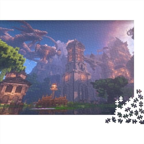 “3DMinecraft Gedrucktes Puzzle Für Kinder – 500 Teile, Abenteuer Im Pixelstil Mit Helden-Action, Kreatives Geschenk”1000pcs (75x50cm) von KBYSDOEGD