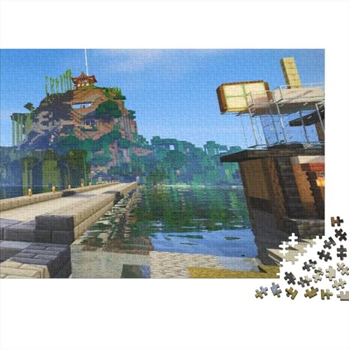 “3DMinecraft Gedrucktes Puzzle Für Kinder – 500 Teile, Abenteuer Im Pixelstil Mit Helden-Action, Kreatives Geschenk”1000pcs (75x50cm) von KBYSDOEGD