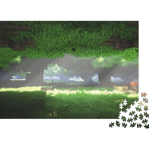 “3DMinecraft Gedrucktes Puzzle Für Kinder – 500 Teile, Abenteuer Im Pixelstil Mit Helden-Action, Kreatives Geschenk”1000pcs (75x50cm) von KBYSDOEGD