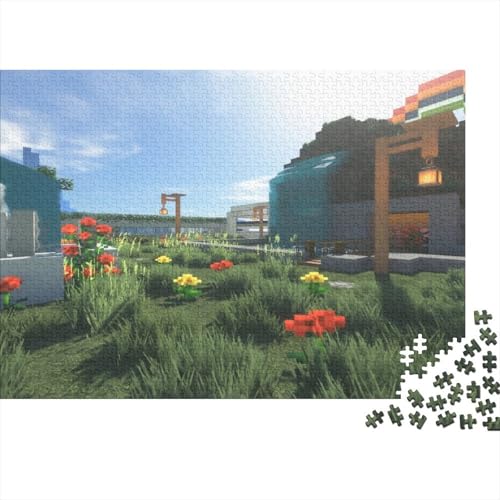 “3DMinecraft Gedrucktes Puzzle Für Kinder – 500 Teile, Abenteuer Im Pixelstil Mit Helden-Action, Kreatives Geschenk”300pcs (40x28cm) von KBYSDOEGD