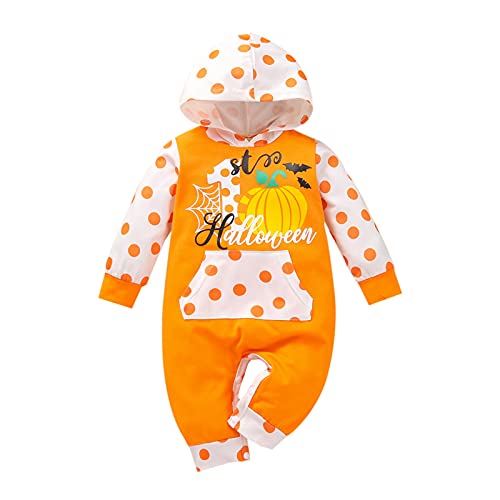 Halloween Kostüm Kürbis Kinder Baby Halloween Kostüm 1 Jahr Halloween Kostüm Kürbis Baby Baby Kostüm Kinder Cosplay Kürbis Strampler Baby Neugeboren Halloween Hexenkostüm Mädchen Halloween von KCDING