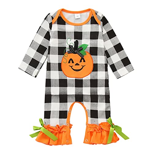 Kürbiskostüm Kleinkind Baby Halloween Kostüm 1 Jahr Baby Kostüme Halloween Baby Kostüm Kinder Cosplay Kürbis Strampler Baby Neugeboren Halloween Kostüme Für Kinder Mädchen Halloween Kostüm von KCDING