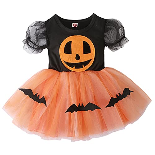 My First Halloween Outfit Baby Kinder Halloween Kostüm Kinder Fledermaus Kostüm Halloween Kostüm Kinder Spinne Baby Strampler Junge Schwarzes Kleid Halloween Mädchen Baby Kostum Junge 1 Year von KCDING