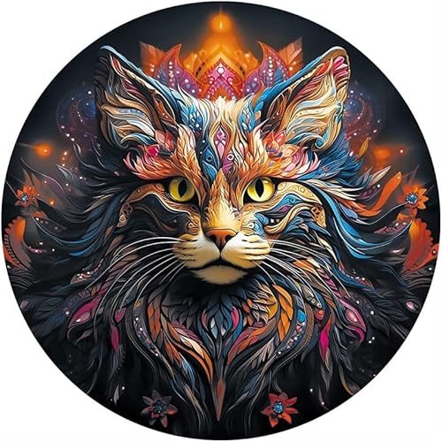 3D-Puzzle aus Holz: – Personalisiertes Puzzle, kein Kleber erforderlich, wiederverwendbares Puzzle(Long haired cat A3 Paper Box) von KCHYCV