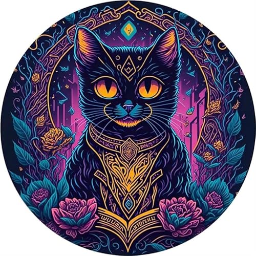 3D-Puzzle aus Holz: – Personalisiertes Puzzle, kein Kleber erforderlich, wiederverwendbares Puzzle(Mandala Cat A3 Paper Box) von KCHYCV