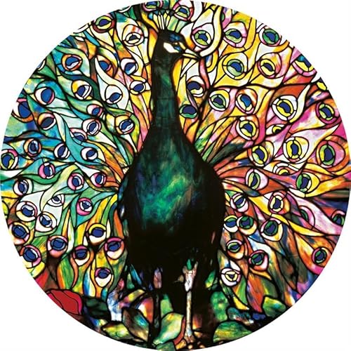 3D-Puzzle aus Holz: – Personalisiertes Puzzle, kein Kleber erforderlich, wiederverwendbares Puzzle(Peacock in Full Bloom A3) von KCHYCV