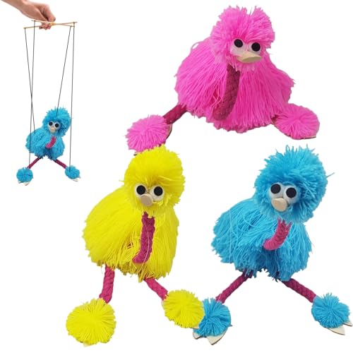 KDAMGOQE 3pcs Marionette Puppen Yarn Strauß Puppe mit farbenfroh von KDAMGOQE