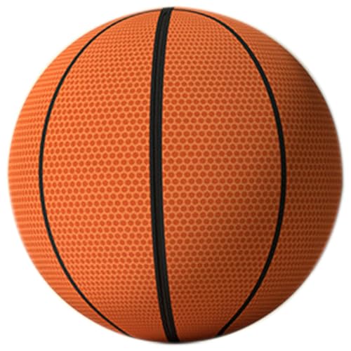 KDAMGOQE Airless Basketball Stummer Basketball für Kinder hüpfbarer ruhiger Basketball Nicht rutschloser Airless-Basketball mit Reißverschluss zum Werfen von Tritt Nr. 7 von KDAMGOQE