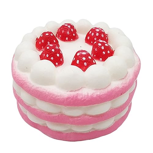 KDAMGOQE Cake Squeeze Toy Strawberry Cake Toy Langsam aufsteigendes Squeeze Spielzeug Dekompression Spielzeug für Kinder Erwachsene von KDAMGOQE