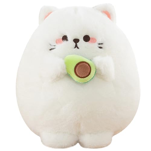 KDAMGOQE Cat Toy Cat Cat Plush 9,8 Zoll weiß weiches süßes Spielzeug Tiergefüllter Spielzeug Plüsch Weihnachtsgeburtstag Geschenke für Mädchen Jungen von KDAMGOQE