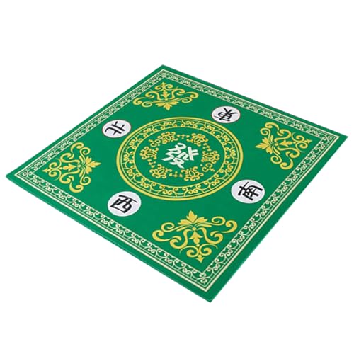 KDAMGOQE Mahjong Mat 27.6x27.6 Polyester Mahjong Tischmatte mit klaren Druckmen von KDAMGOQE