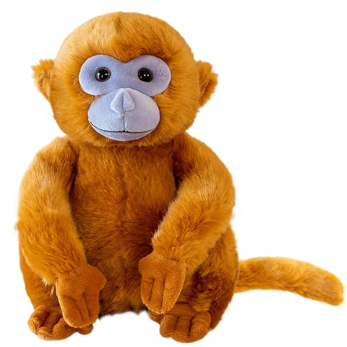 KDAMGOQE Monkey Toy Monkey Plüsch, 9,1 Zoll süß sitzend goldenes Affenspielzeug, weiches Affengefüllte Tier, Plüschspielzeug für Kinder Erwachsene Geschenke von KDAMGOQE