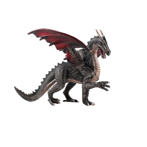 KDAMGOQE Stein Dragon Spielzeug Mini Dinosaurierspielzeug Plastik Stein Dragon Dinosauriermodell Simulation Dinosaurierspielzeug Geschenk für Jungen Mädchen Schwarz von KDAMGOQE